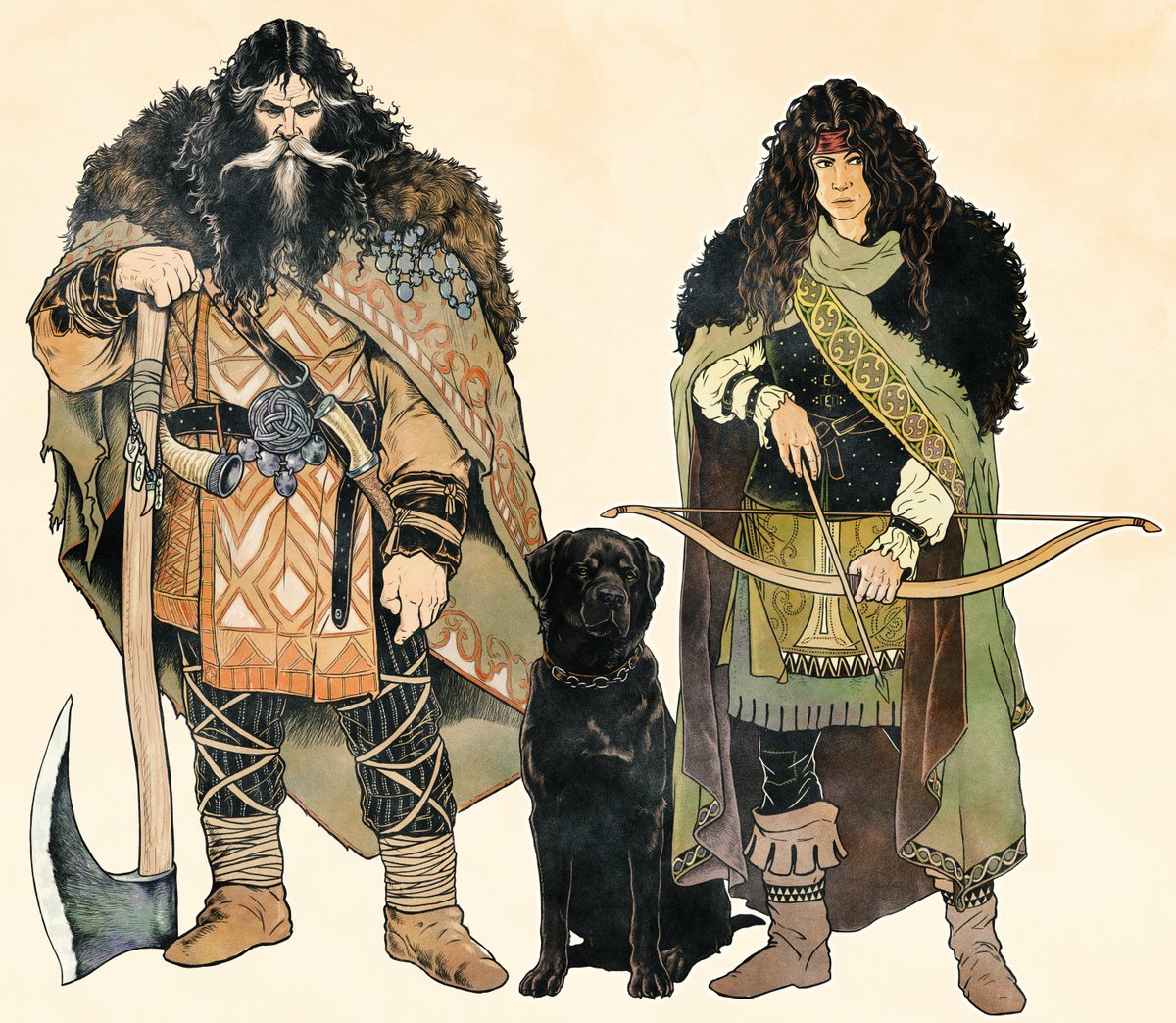 ruralsketchin's tweet image. Some concept classes for a personal proyect. We see that this is unconsistent in many aspects and that it would need polishing, but I&apos;m happy with the art.

1-Fighting classes; Soldier and Watcher
2-Adventuring classes; Lumberman and Hunteress