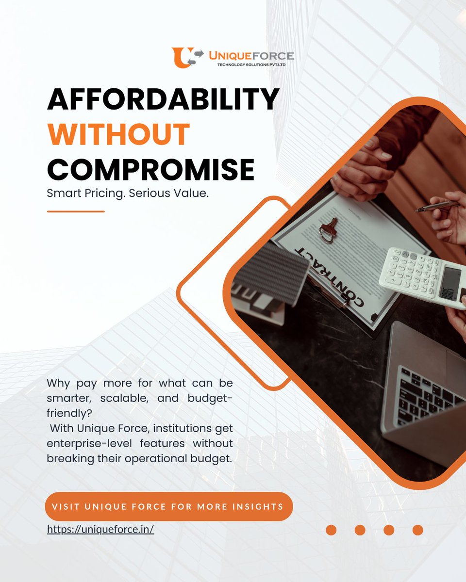 UniqueForce2007's tweet image. Smart. Secure. Supported.
Unique Force delivers affordability, open-source power, and 24/7 support — all in one LMS.
Upgrade your institution with smarter tech that works without limits.
👉 uniqueforce.in

#UniqueForce #EdTech #LMS #DataSecurity #24x7Support