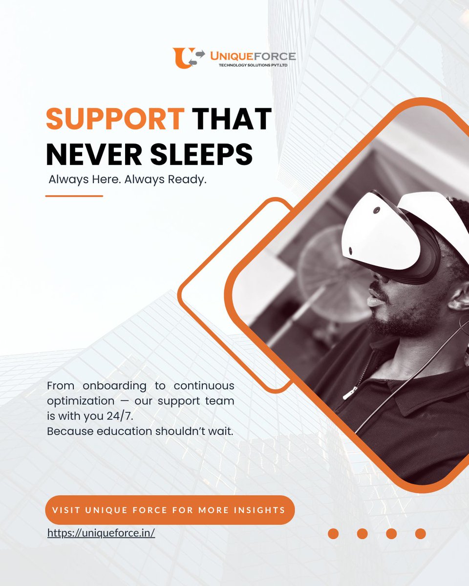 UniqueForce2007's tweet image. Smart. Secure. Supported.
Unique Force delivers affordability, open-source power, and 24/7 support — all in one LMS.
Upgrade your institution with smarter tech that works without limits.
👉 uniqueforce.in

#UniqueForce #EdTech #LMS #DataSecurity #24x7Support