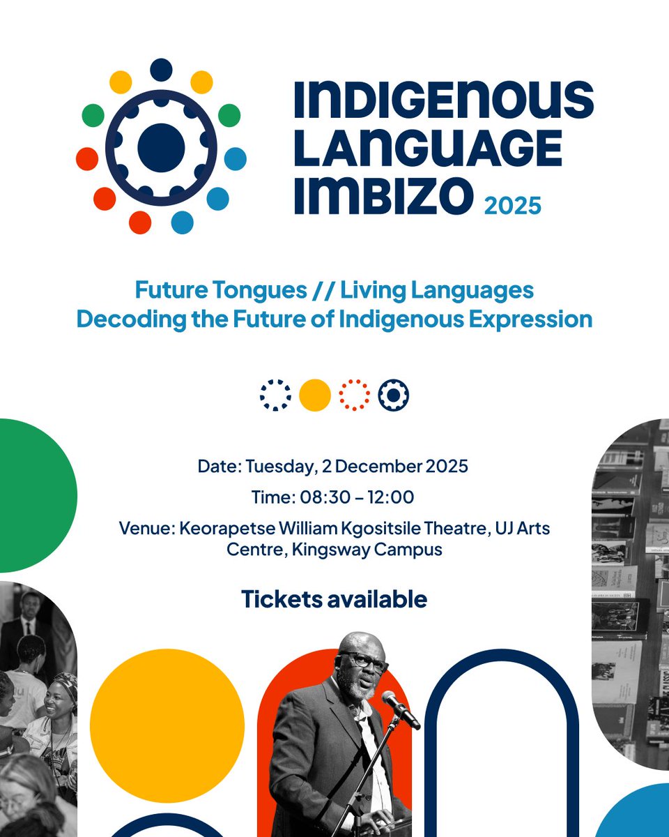 Pendoring_'s tweet image. Join us for the Indigenous Language Imbizo 2025! 

Our theme this year, Future Tongues // Living Languages, looks at how indigenous language expression is evolving.