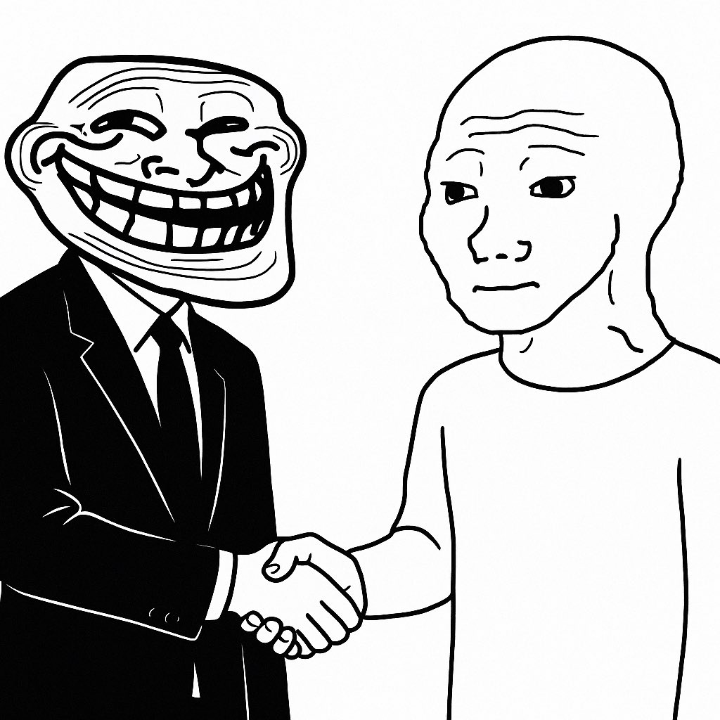 I am now moving my profits from the 100th $Wojak coin to the $Troll coin with IP rights 

Will see how this plays out. Just have a feeling it’s time.
