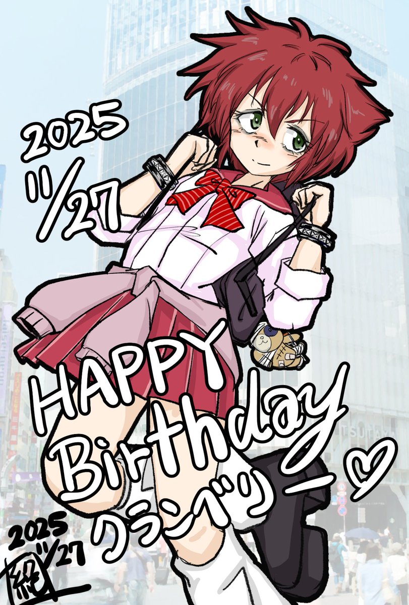 EComgmail's tweet image. 本日は聖グロの特攻部隊クルセイダー車長の1人
#クランベリー生誕祭　であります!
お誕生日おめでとうございます!
まだ本編では見せていないところを余すところ無く5話では見せていただきたい…
楽しみにしております！
ギャルJKという事で…
#クランベリー生誕祭2025
#ガルパン
#紅蘭米璃威生誕祭