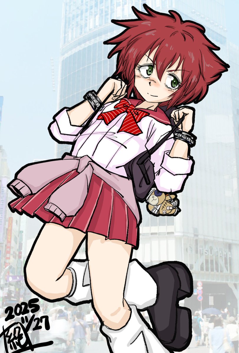 EComgmail's tweet image. 本日は聖グロの特攻部隊クルセイダー車長の1人
#クランベリー生誕祭　であります!
お誕生日おめでとうございます!
まだ本編では見せていないところを余すところ無く5話では見せていただきたい…
楽しみにしております！
ギャルJKという事で…
#クランベリー生誕祭2025
#ガルパン
#紅蘭米璃威生誕祭