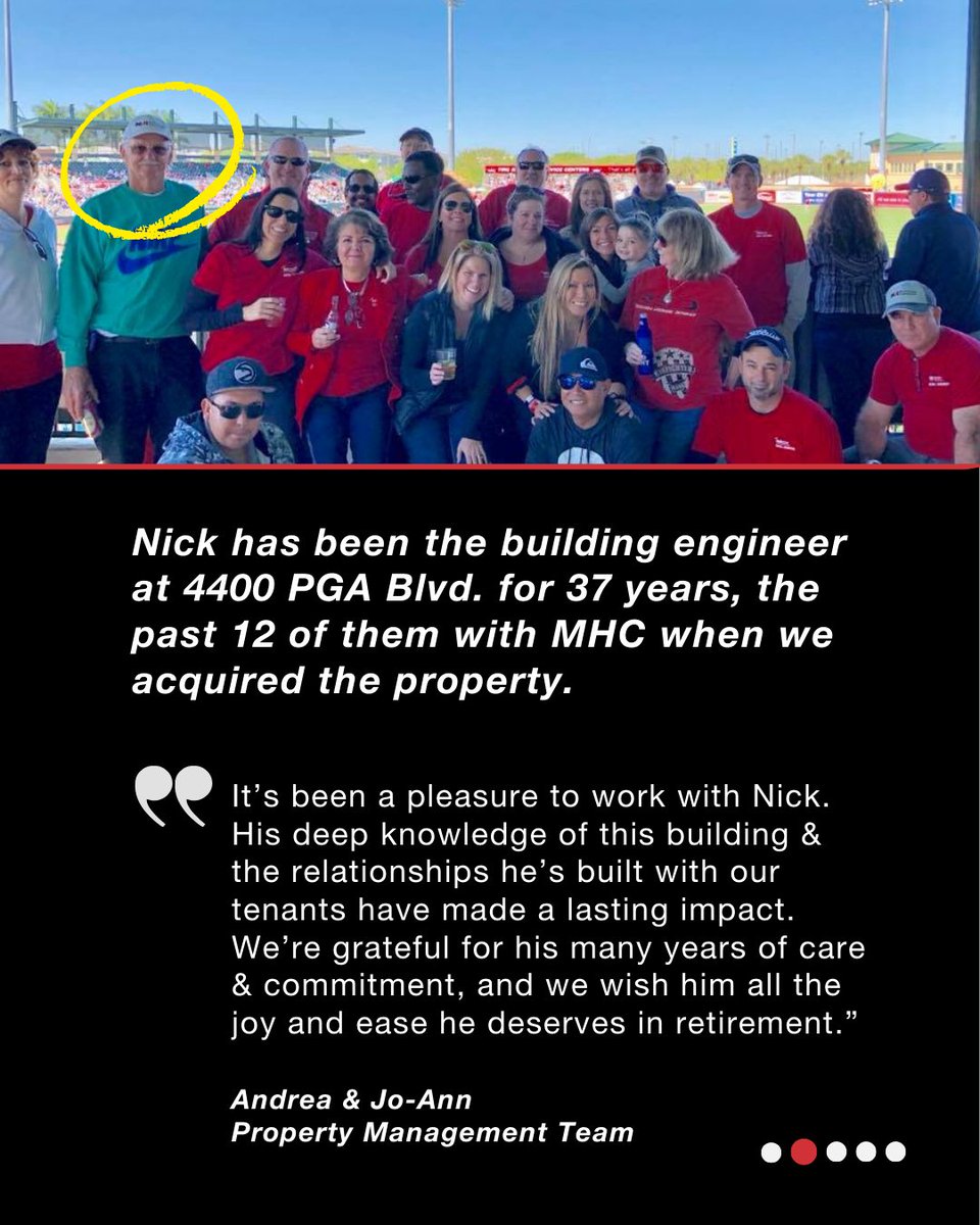 NAI_MerinHunter's tweet image. 𝟑𝟕 𝐲𝐞𝐚𝐫𝐬. 𝐎𝐧𝐞 𝐮𝐧𝐟𝐨𝐫𝐠𝐞𝐭𝐭𝐚𝐛𝐥𝐞 𝐢𝐦𝐩𝐚𝐜𝐭. 💪

As the season of gratitude arrives, so does Nick’s final day at 4400 #PGA Blvd. There’s no better time to celebrate all he’s brought to this property.

Join us in wishing him a joyful, well-deserved retirement!