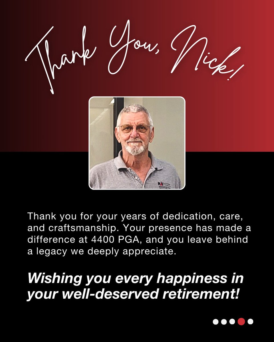 NAI_MerinHunter's tweet image. 𝟑𝟕 𝐲𝐞𝐚𝐫𝐬. 𝐎𝐧𝐞 𝐮𝐧𝐟𝐨𝐫𝐠𝐞𝐭𝐭𝐚𝐛𝐥𝐞 𝐢𝐦𝐩𝐚𝐜𝐭. 💪

As the season of gratitude arrives, so does Nick’s final day at 4400 #PGA Blvd. There’s no better time to celebrate all he’s brought to this property.

Join us in wishing him a joyful, well-deserved retirement!