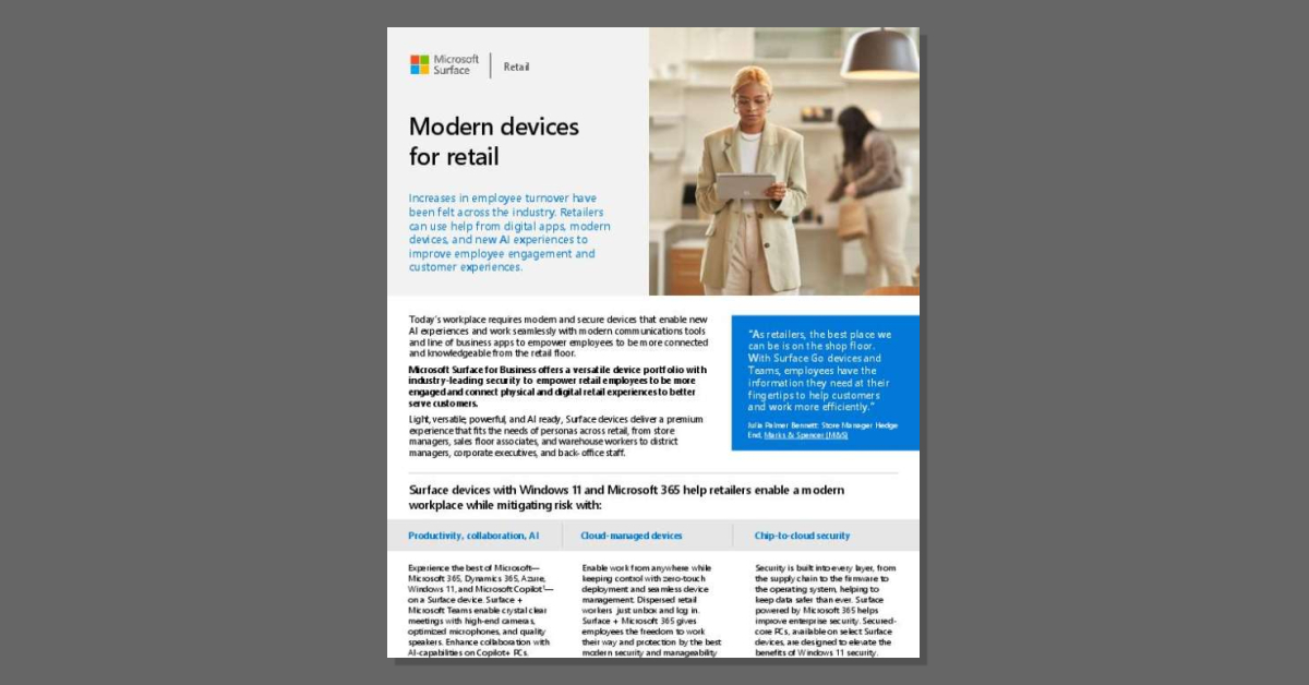 Tech365I's tweet image. New week, new tech! #Surface Copilot+ PCs powered by Snapdragon X processors boost retail productivity. Time to rethink your retail customer experience. Princeton IT Services, Inc can help you order your new #Surface devices today!  sales@tech365.io stuf.in/bhknws