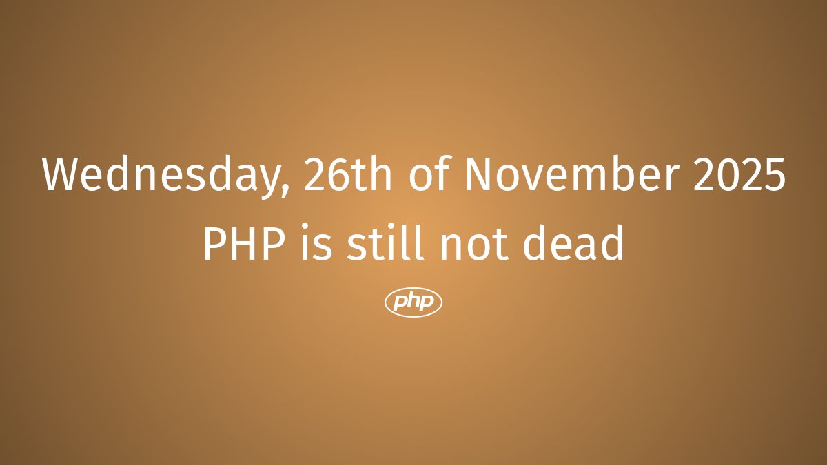 PhpDead's tweet image. PHP still not dead #php #PHPScripts #PHPModernization #WebDevelopment #PHPLibraries #PHPEvolution #PHPThriving #PHPBestPractices #PHPRevolution #PHPProjects