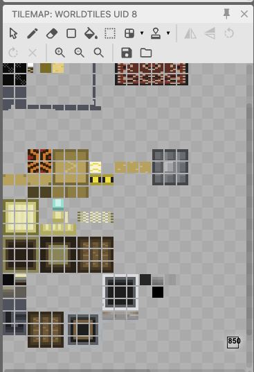 theacaciaboat's tweet image. Merged 3 tilemaps in a single one, used in different layer. More convenient, one single image to manage! #gamedev #pixelart #backrooks #steam