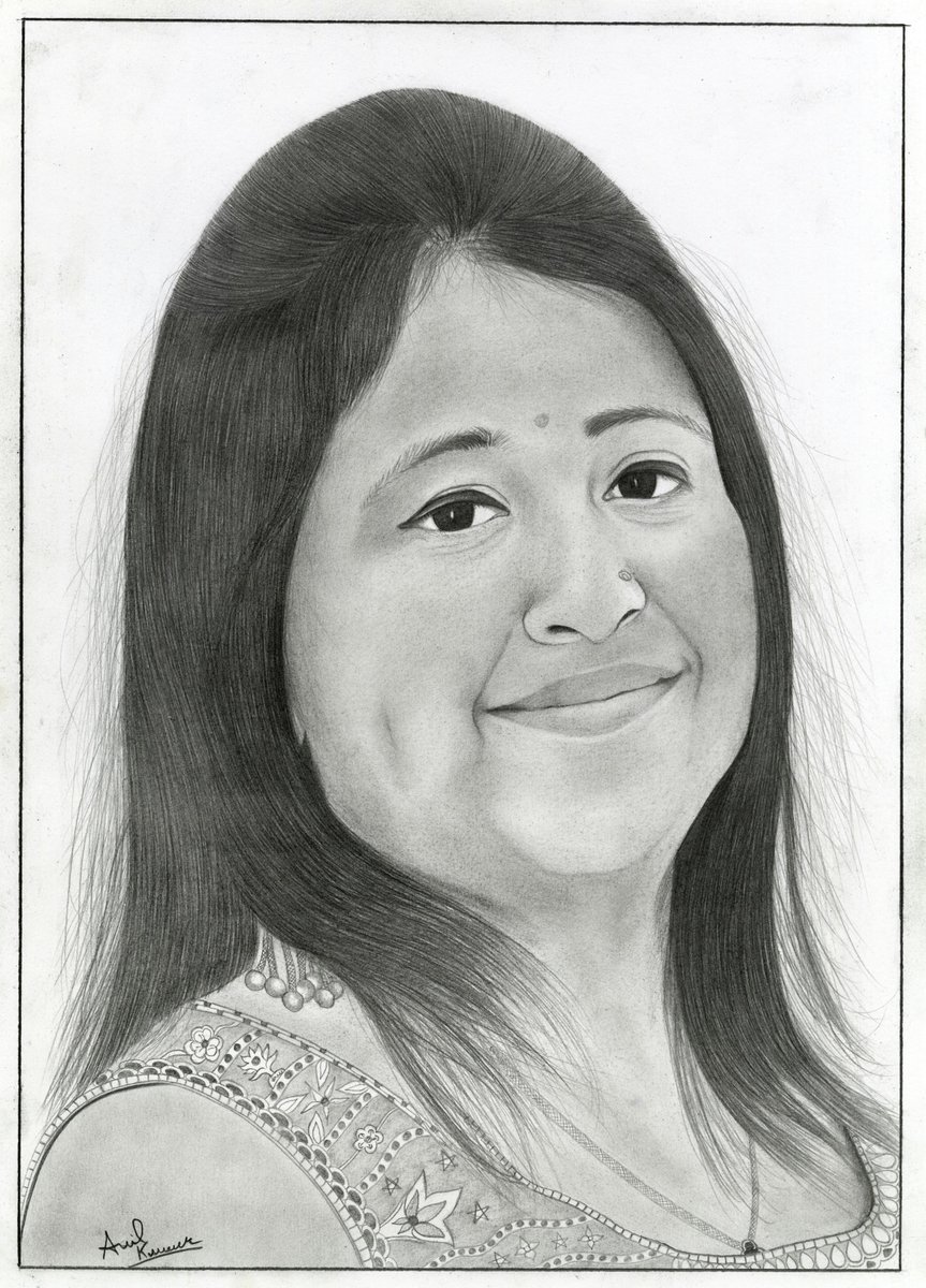 Anil_Kumar_06's tweet image. Final impression...latest artwork.
Size - A3 (42×29)
.
#art #Pencildrawing #sketches #portrait #drawing #artwork #girl #pencilart #latest #trending