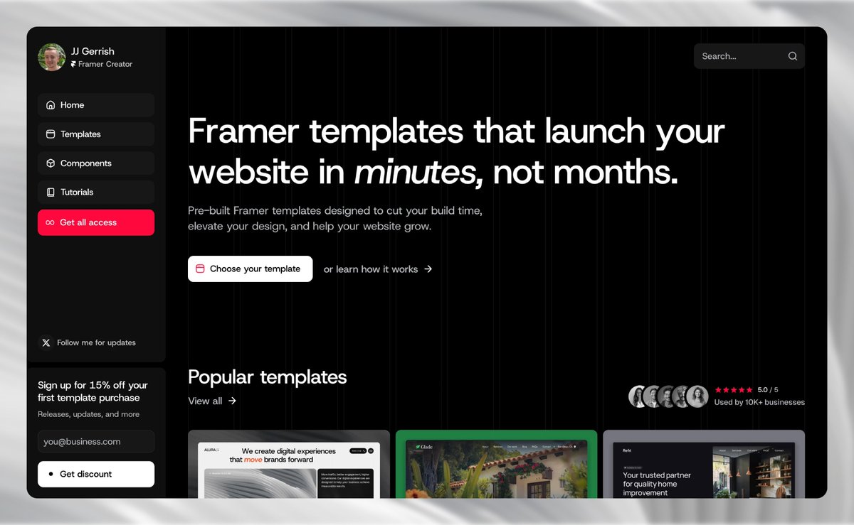 JJGerrishDev's tweet image. My template store refresh is coming along nicely. 

Nearly ready to launch 👀