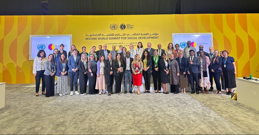 UNRISD's tweet image. At #WSSD2, ICSD, UNRISD &amp;amp; partners—including Katja Hujo, Leila Patel, Michael Sherraden, Jin Huang, Srinivas Tata, Stephen Kidd &amp;amp; Manohar Pawar—showcased how research, advocacy &amp;amp; practice accelerate social development, universal social protection &amp;amp; inclusive futures 🌍
