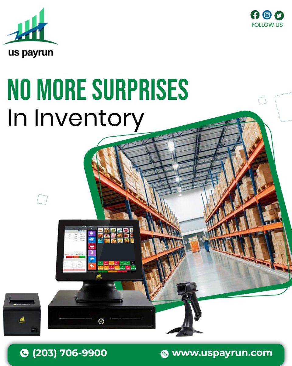 USPayrun1's tweet image. 📦 No More Surprises in Inventory 📊

Upgrade to smarter operations today.

📍 US Payrun
📞 (203) 706-9900
🌐 uspayrun.com

#USPayrun #POSSystem #InventoryManagement #BusinessAutomation #RetailPOS #RestaurantPOS #SmartSolutions #EfficiencyTools #BusinessGrowt