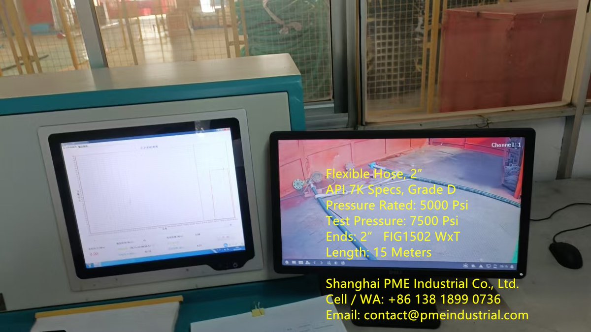 sh_pme's tweet image. lexible Hose, 2” FIG1502 WxT, API 7K, Grade D

Cell / WA: +86 138 1899 0736
Email: contact@pmeindustrial.com
pmeindustrial.com/api-7k-grade-d…

#API7KGradeDFlexibleHose #5000PSIFlexibleHose #2InchVibratorHose #FIG1502WingUnionHose #HighPressureDrillingHose #CustomizedFlexibleOilfieldHose