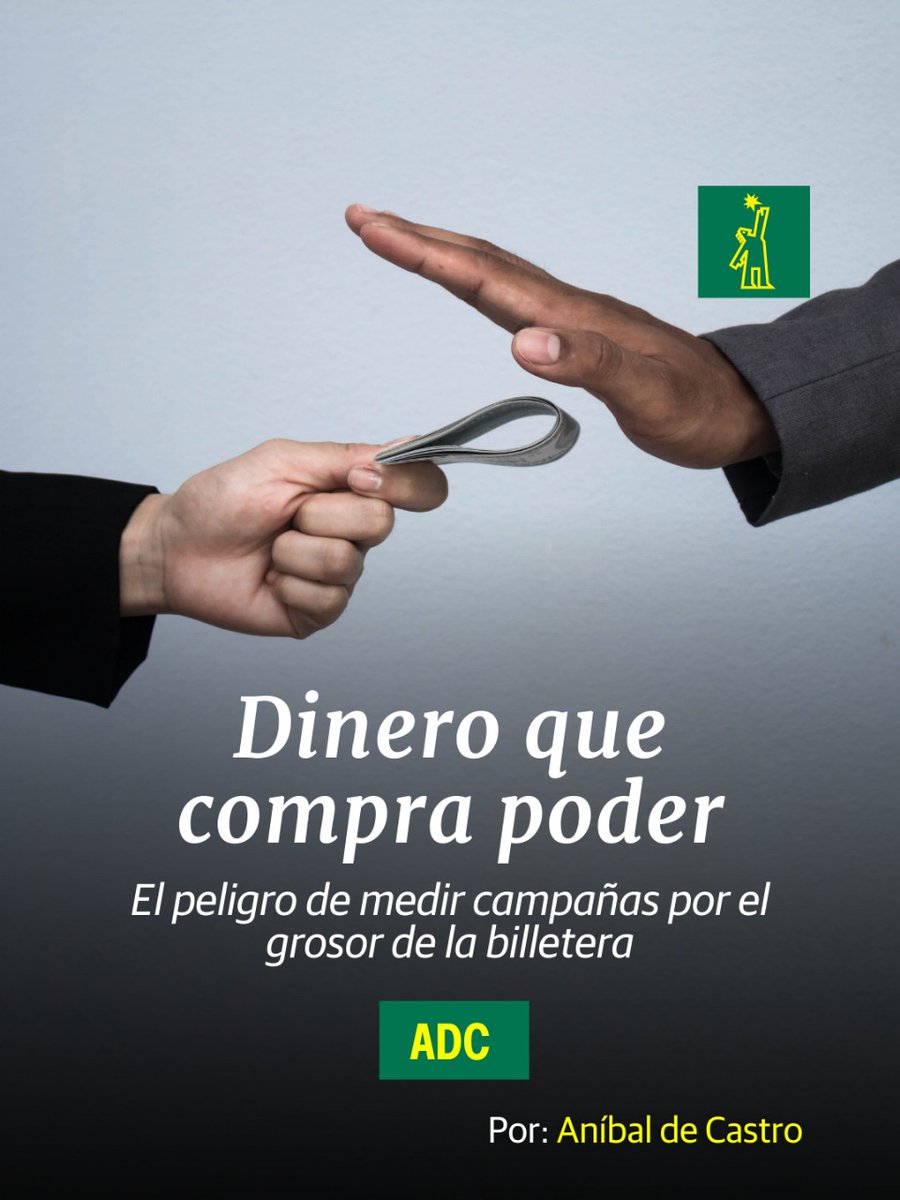 DiarioLibre's tweet image. 🖋 | #ADC | La política dominicana arrastra un mal que, lejos de ceder, se ha vuelto más visible y descarado: la colonización del espacio electoral por el dinero fácil

🔗 ow.ly/loTx50XxUrJ 
 
#DiarioLibre #PeriódicoLíder