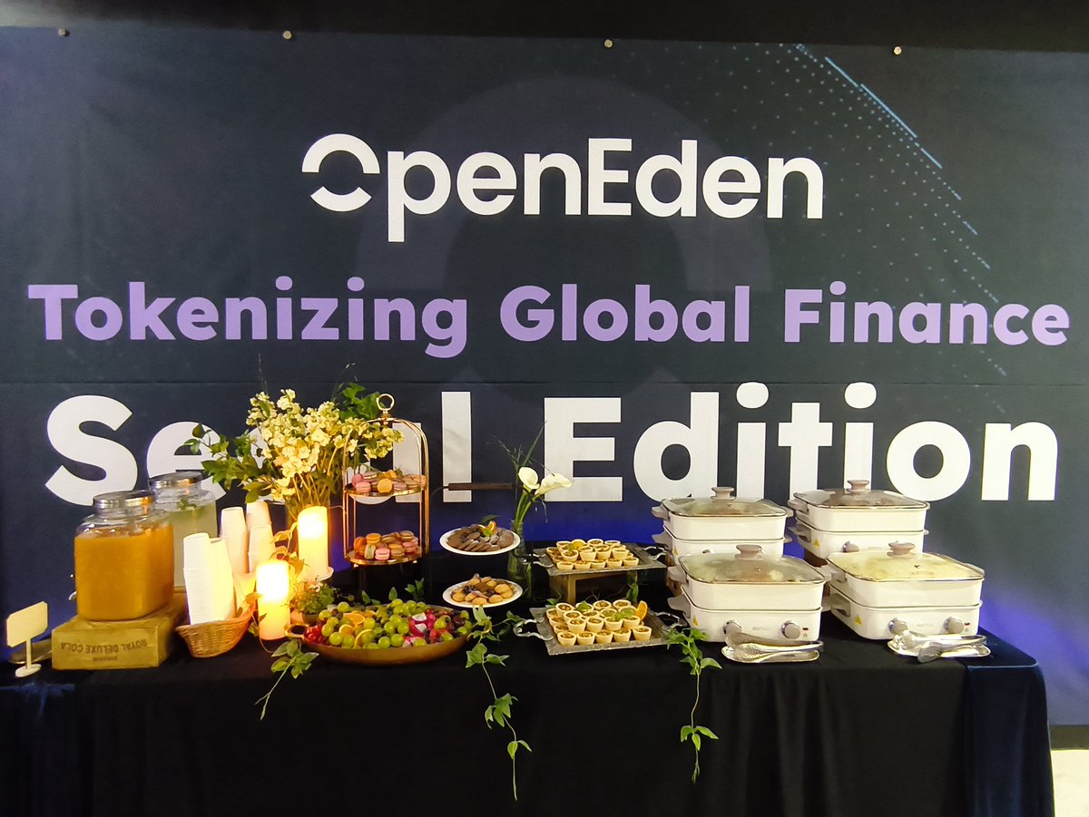 FISlab's tweet image. 🌐 Tokenizing Global Finance — Seoul Edition

@OpenEden_X @Bridge34__ #OpenDollar

The atmosphere feels great as soon as I walk into the venue.
Conversations blending traditional finance and on-chain systems flow naturally,
and there’s a shared sense in the air that “we’re going…