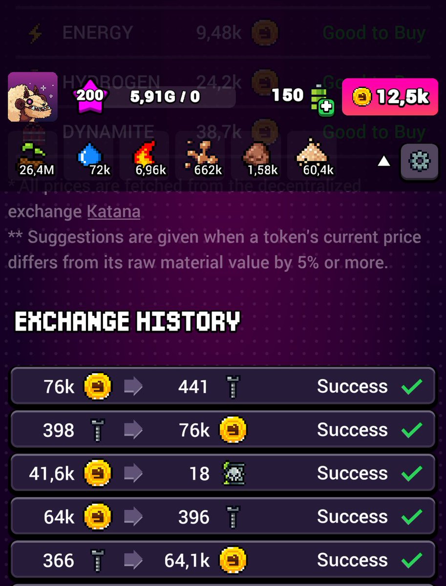 GQ_Zone's tweet image. 🔩 Screw Trading Mastery!
​Just pulled off a quick win by trading the volatility on Screws! 📈📉 In #CraftWorld @AngryDynomites
​In just one hour, I turned 366 Screws into a whopping 441 Screws by playing the price fluctuations! That&apos;s a huge, fast increase in inventory.
​The…