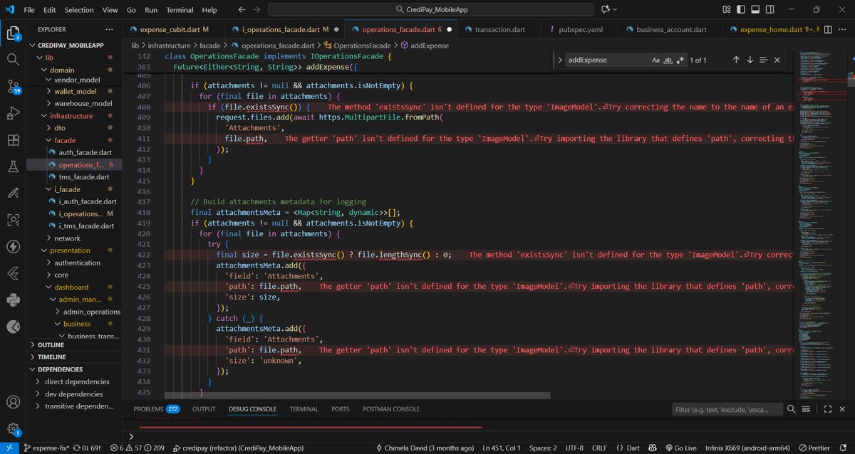 PrinceUdum's tweet image. Today was one of those coding days… everything broke just as I was about to finish. 😭 

Fix one error → 3 more appear. Rename a variable → IDE throws 9 red lines. Every dev knows this struggle. 💻 

#100DaysOfCode  #Flutter