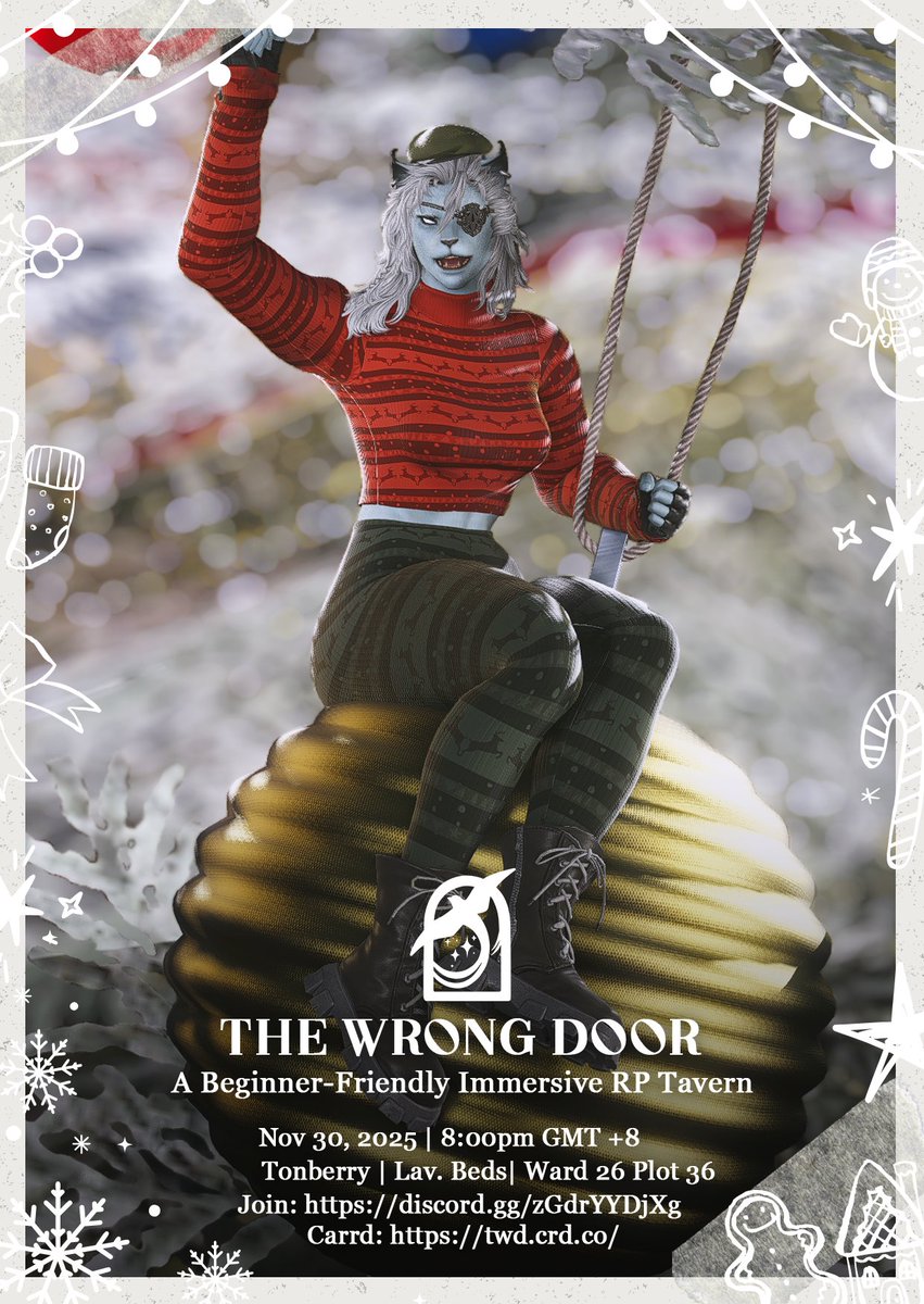 She's naughty, she's nice— brace yourself twice!

Your boy accidentally poured a Fanta into his whey. Edumacate him about ladyhood this Starlight. 

See ya at The Wrong Door. 

Prebook: tinyurl.com/WrongDoorXIV
Carrd: twd.crd.co
Community: discord.gg/zGdrYYDjXg
