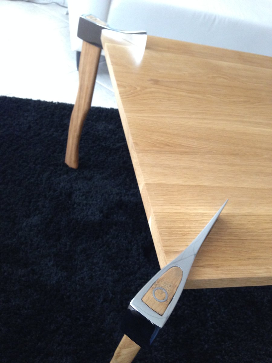 stdennis99's tweet image. 🪓 Axe Table Gallery — PART 1

🪓 The Axe Table — full handmade gallery (Part 1/2)

Oak top, 4 real axes as legs — every piece hand-shaped, polished and fitted by hand.

This is the closest you&apos;ll get to “real proof-of-work.” ⚒️

More angles in Part 2 below 👇

#Woodworking…