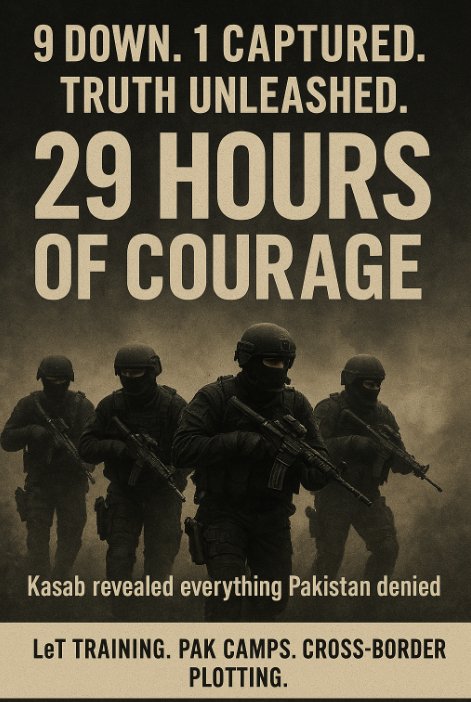 ishasinghlive2's tweet photo. Kasab spoke. Pakistan’s denials fell. LeT’s training camps and plots were laid bare. Truth doesn’t hide.
#PakBehind26Nov #SouthAfrica #INDvsSA #1YearOf26NovMassacre #ConstitutionDay #iQOO15 @sowmiyasid @IndiaUnleashed_ @Nagar_Hindu1 https://t.co/MIuXjmbeDB