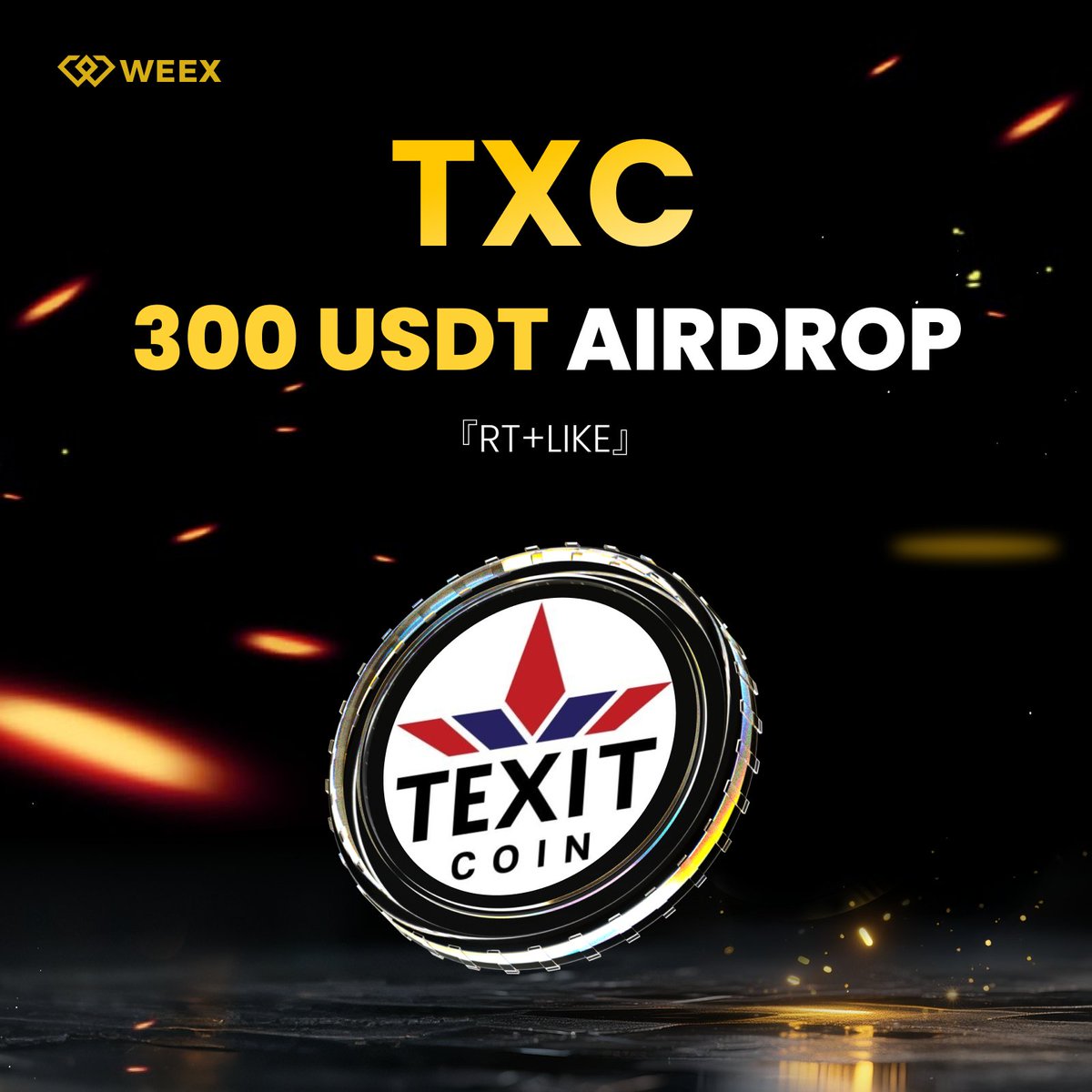 WEEX_Official's tweet image. 🚀 WEEX x $TXC @TEXITcoin Giveaway
🎁 6 lucky winners will share $300 USDT!

Task:
🔸 Follow @WEEX_Official 
🔸 Like &amp;amp; RT
🔸 TAG 3 FRENDS+ Drop WEEX UID

👉 Register On WEEX:weex.com/events/welcome…

#Giveaway #WEEX #txc #texitcoin #crypto