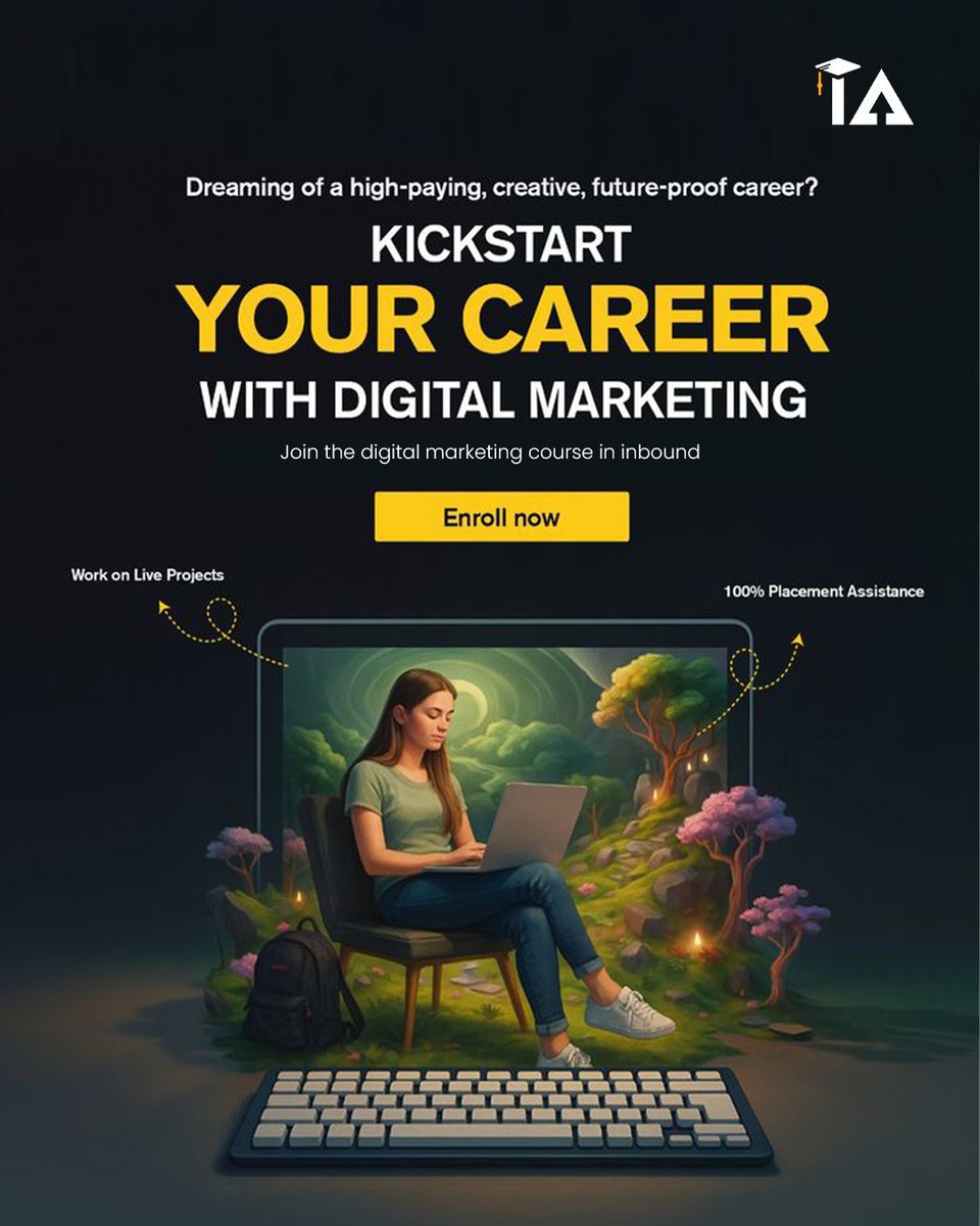 academy_inbound's tweet image. Ready to build a high-paying and future-proof career?
Kickstart your journey with Digital Marketing and gain the skills every business needs today!
 
At Inbound Academy, you’ll learn with:
*  Live Projects &amp;amp; Practical Training

#DigitalMarketing #InboundAcademy 
1/2