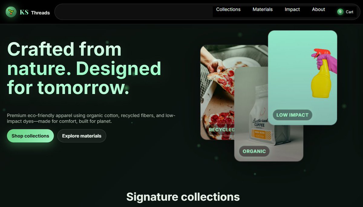 KsTiana1's tweet image. Been working on sharpening my frontend skills – built this clean, modern, responsive site using HTML, CSS and JS.

Check it out &amp;amp; feel free to drop feedback!
[ksthreads.vercel.app]

#FrontendDev
#DevCommunity #htmlcssjavascript