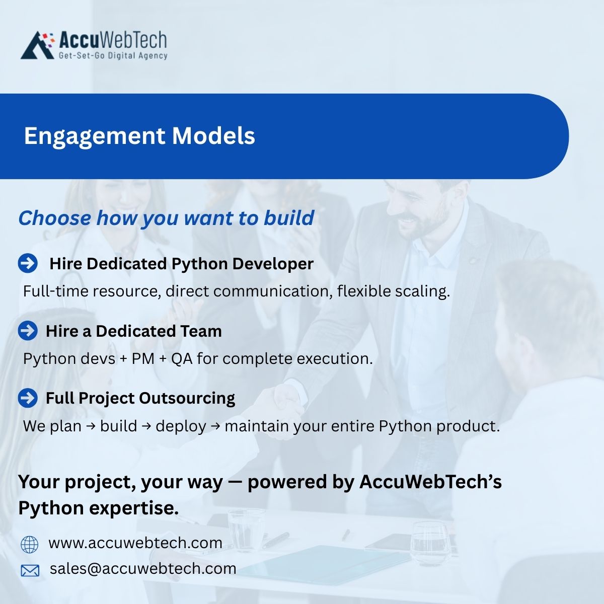 accu_web_tech's tweet image. Need expert #Python developers?
We build scalable apps with Django, CRM, AI/ML &amp;amp; Cloud-native Python.
🔥 Quick deployment
💼 Dedicated Devs | Teams | Full Outsourcing
Let’s build your next big product!
#Python #Django #AI #ML #AccuWebTech