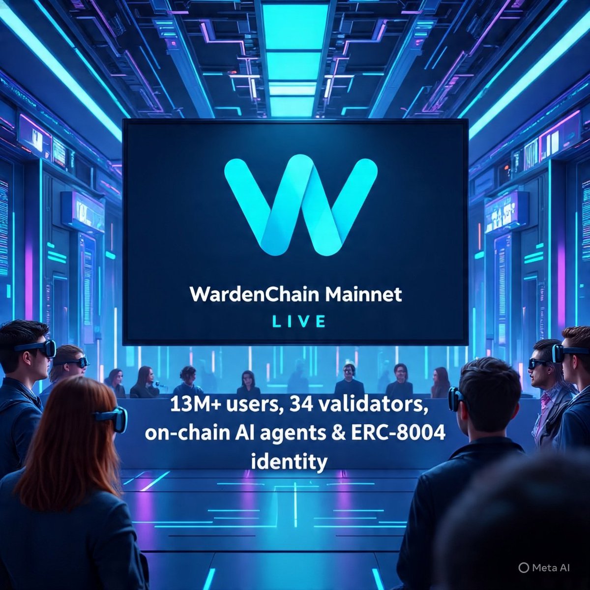 WisdomUgor79011's tweet image. 🚀 WardenProtocol’s latest: WardenChain Mainnet LIVE — 13M+ users, 34 validators, on-chain AI agents &amp;amp; ERC-8004 identity. Powering the future of intelligent omnichain apps! #WardenProtocol #Mainnet #ai