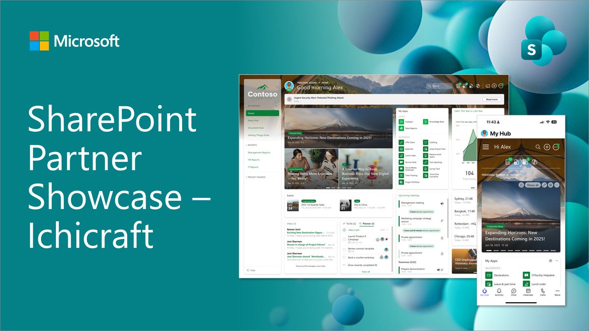 SharePoint's tweet image. ✨ SharePoint Partner Showcase - Ichicraft

• Building personalized experiences for users
• Powered by #SPFx, exposed across Microsoft 365
• New post in blog post series focused on the art of possible

See details → msft.it/6015tXbXW

#Microsoft365 #SharePoint