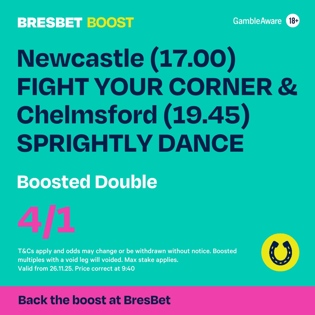 GetYourTipsOut's tweet image. DAILY DOUBLE RUNS NOW AND HAS BEEN BOOSTED 🚀

❌ Usually 3/1 🔋 NOW 4/1!

Get BOOST 👉🏻 bit.ly/Boosted4DD

18+ T&amp;amp;Cs Apply GambleAware
