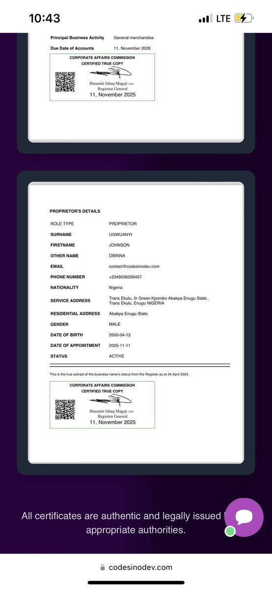 codesinodev's tweet image. We’re a registered company under Nigerian Corporate Affairs Commission

Let us handle your software service today 😊💫

Visit codesinodev.com

#CodesinoDev
#CodesinoDevelopment
#WebSolutions
#WebDevelopment