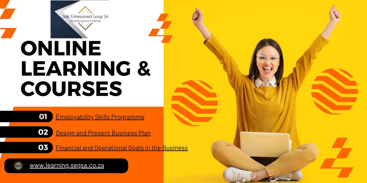 Dennis10912910's tweet image. Skills Enhancement Group SA
learning.segsa.co.za #education #training #entrepreneurship #Career #quality #onlineeducation