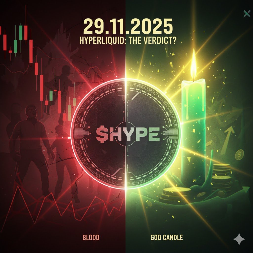 Judgment Day for $HYPE! 🤯
Content: Exactly one year from TGE, and... the cliff is here! This Saturday marks the first wave of unlock . Everyone's on the trigger. 
The question haunting all of CT:

Will Hyperliquid again serve us only buybacks and silence, or...

EITHER:✨ God