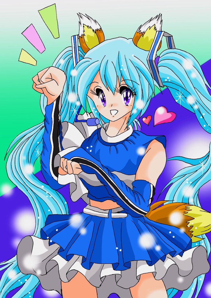 インスタのフォロワーさんのバースデー🎊㊗️🎉イラスト🥰
北海道の方なので、きつねダンス🦊by雪ミクで🤗❄⛄️