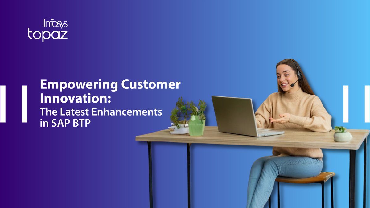 Infosys's tweet image. Empowering Customer Innovation: The Latest Enhancements in SAP BTP

#SAP BTP has evolved into a core pillar of enterprise innovation, enabling organizations to stay agile, modernize legacy systems, and unlock new business value. Our latest blog explores groundbreaking features…