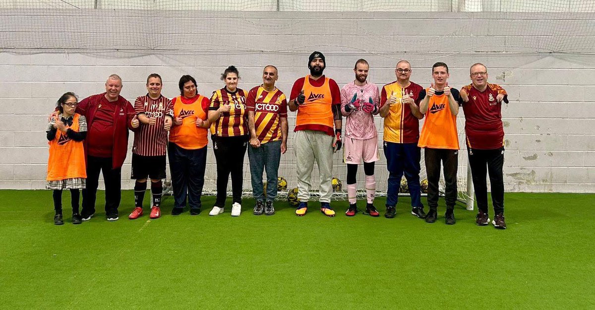 Do you have a disability? ✔️ 
Do you wanna play for Bradford City? ✔️ 
Training is on today !  ⚽️ 🥅 
Why not come and give it a go! 
Just turn up and play! 

Adults only session £2

1pm to 2pm (indoor)
at BEAP Community Partnership
31 Cornwall Rd, Bradford BD8 7JN
Just off