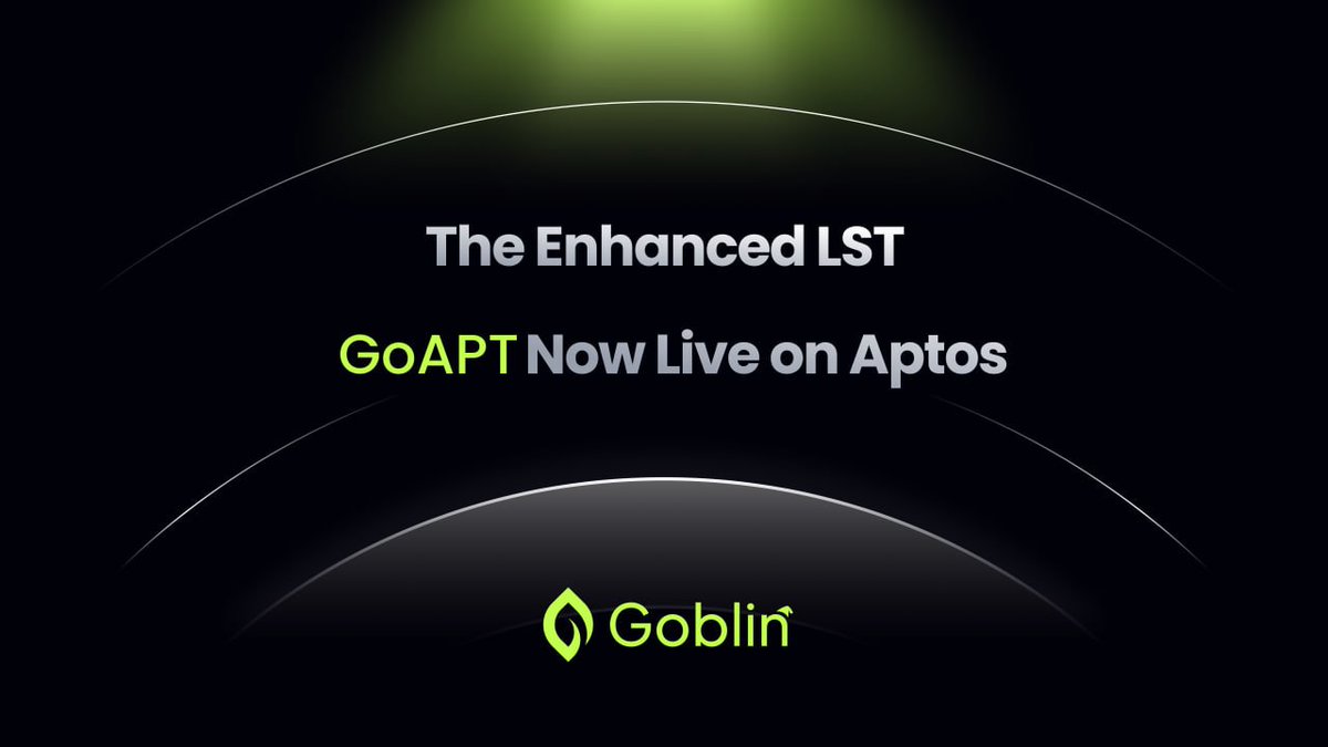 GoAPT Is Live — The Yield Engine for Aptos Has Arrived 🔥

Today, we’re excited to introduce GoAPT <a href="/Aptos/">Aptos</a> first enhanced Liquid Staking Token — built to turn passive staking into an active, compounding yield strategy.

Earn 8–12x Goblin Points based on your whitelist criteria