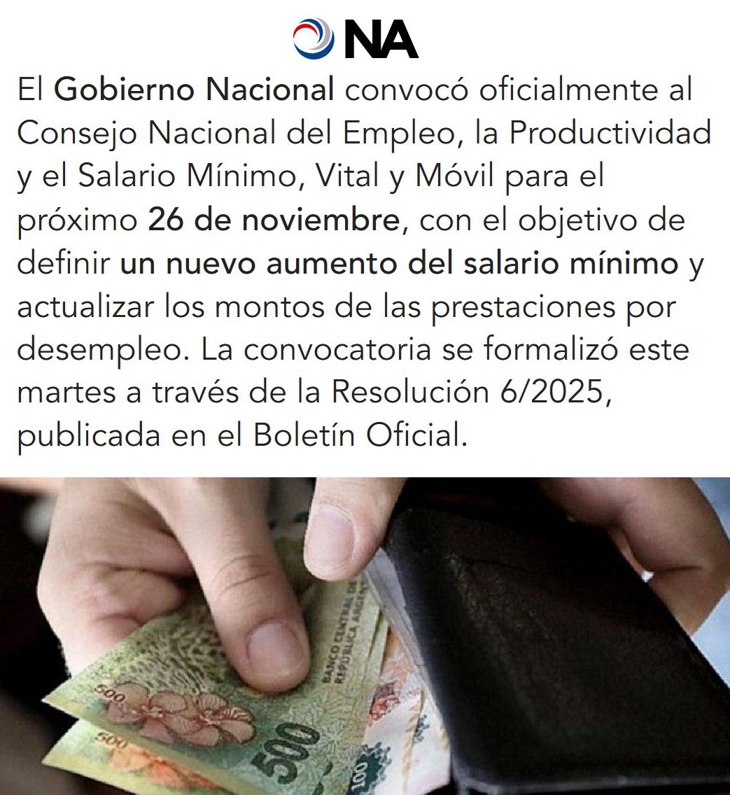 AHORA!!
EL CONSEJO DEL SALARIO MÍNIMO HA SIDO COMPLETAMENTE DESNATURALIZADO Y YA NO CUMPLE SU FUNCIÓN!!

Con <a href="/JMilei/">Javier Milei</a> desapareció el tripartismo que debiera garantizar el diálogo social en la Argentina. El empresariado y el Gobierno se han fusionado, son lo mismo. Ya no hay tres