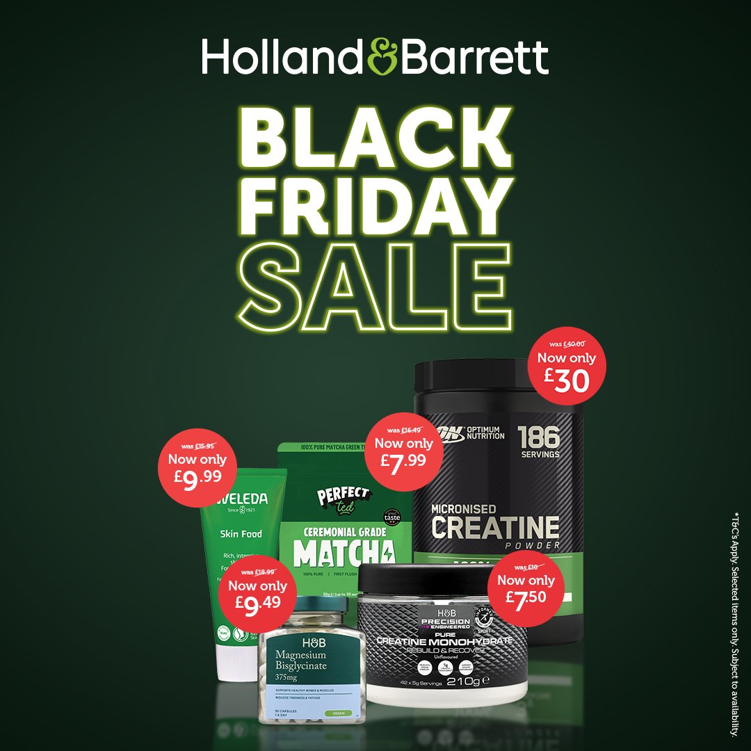 From health and wellness favourites to all your winter essentials, find everything you need to support your wellbeing at Holland &amp; Barrett. Shop unmissable Black Friday deals now. Offers end 02.12.25.