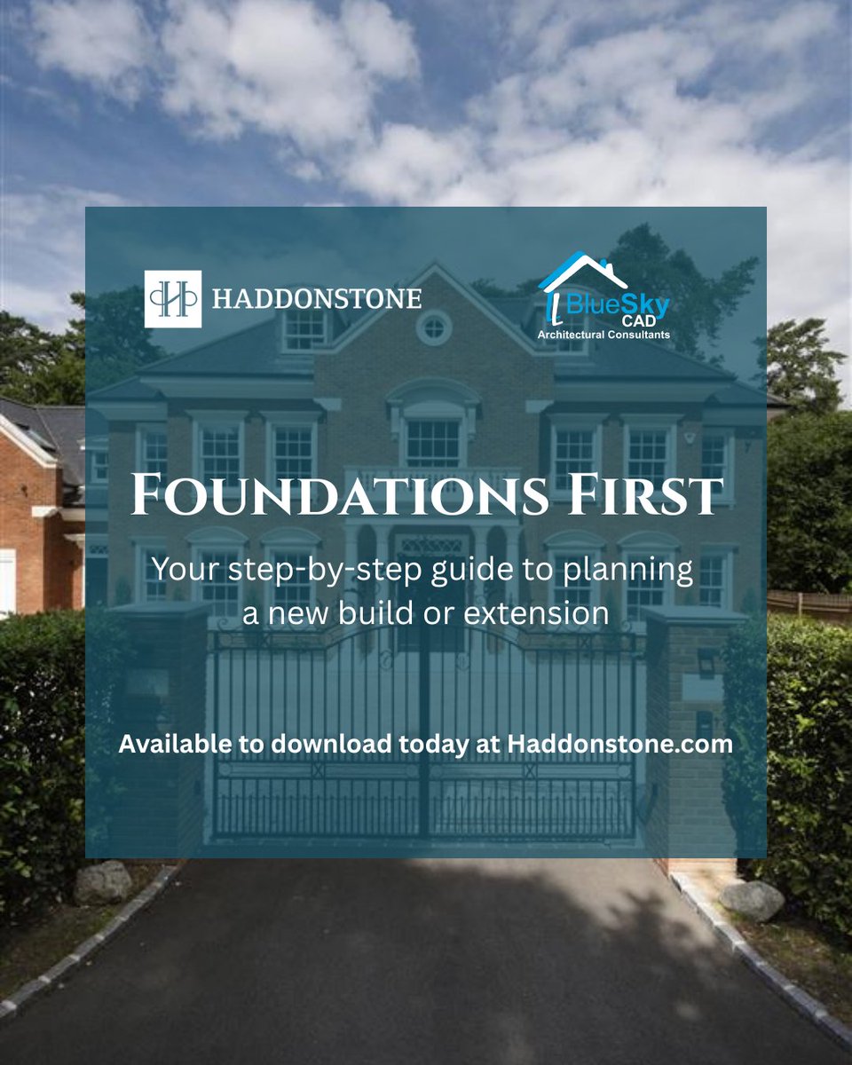 Working alongside architectural consultant Blue Sky CAD Ltd, Haddonstone has produced an insightful step by step guide to help you navigate the process with confidence. 

Our Foundations First guide is now available to download on our website,
bit.ly/3KAatCk