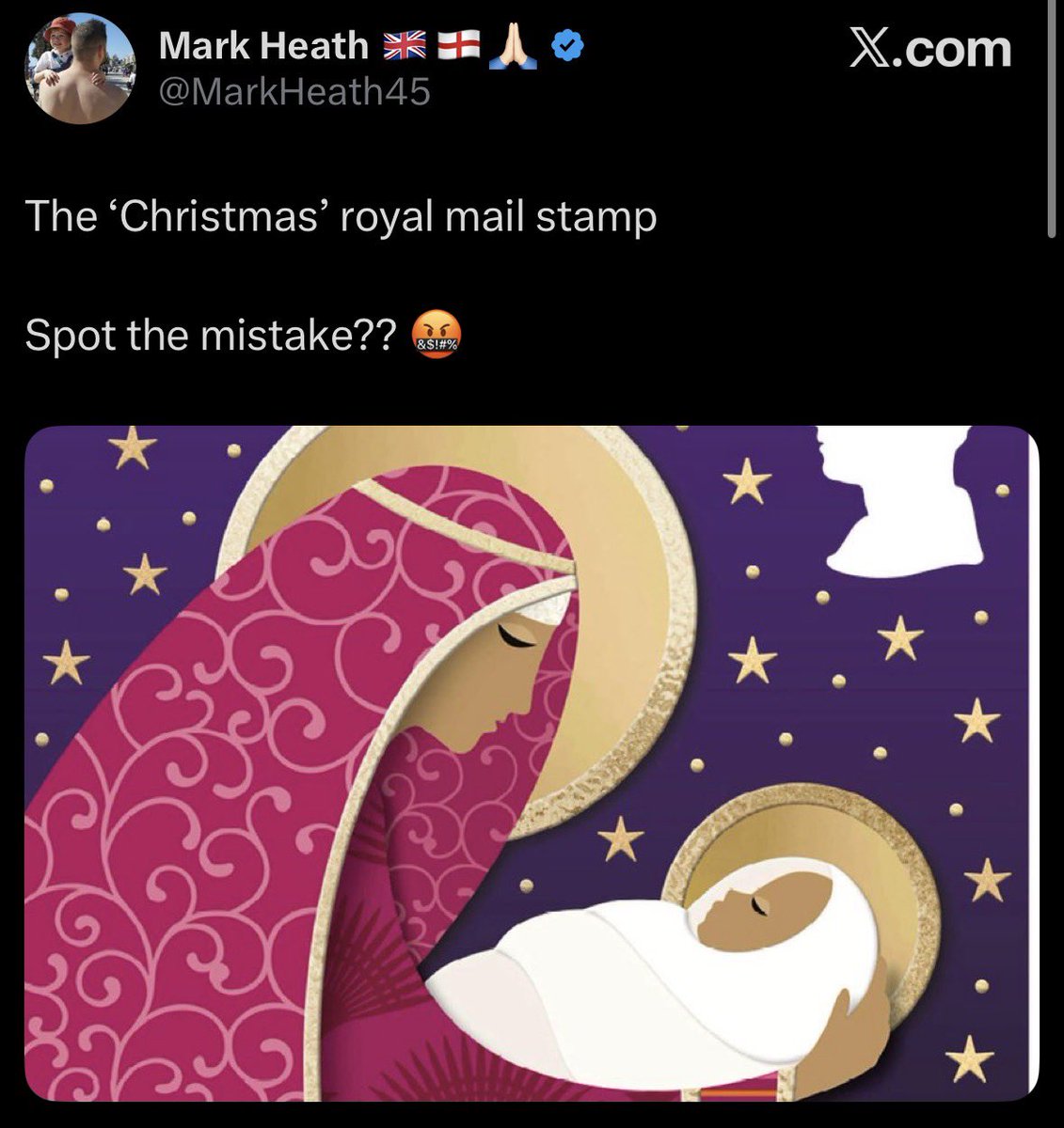 alysrtarr's tweet image. Bible scholars and astronomers agree that there wasn’t a white floating silhouette of Charles III in the sky at the birth of Jesus.