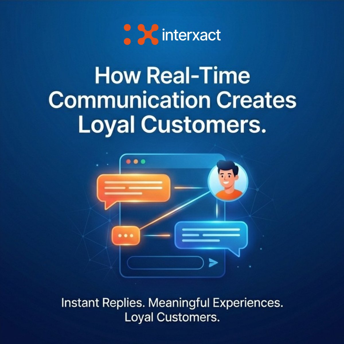 Interxact_com's tweet photo. Real-time replies change everything.

When customers feel seen in the moment, they stay longer, trust deeper, and engage more.
Speed isn’t a feature - it’s loyalty. 

#CustomerExperience #RealTime #CX #Interxact #BusinessCommunication https://t.co/LBu716hWM5
