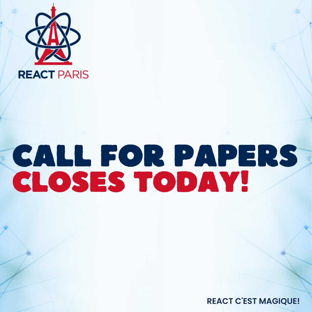 BeJS_'s tweet image. ⚠️Last 13 hours to submit your #talk(s) ➡️ React.Paris

Apply here :  forms.gle/WNXuFd8qsguJAn…

Thank you 🤗
