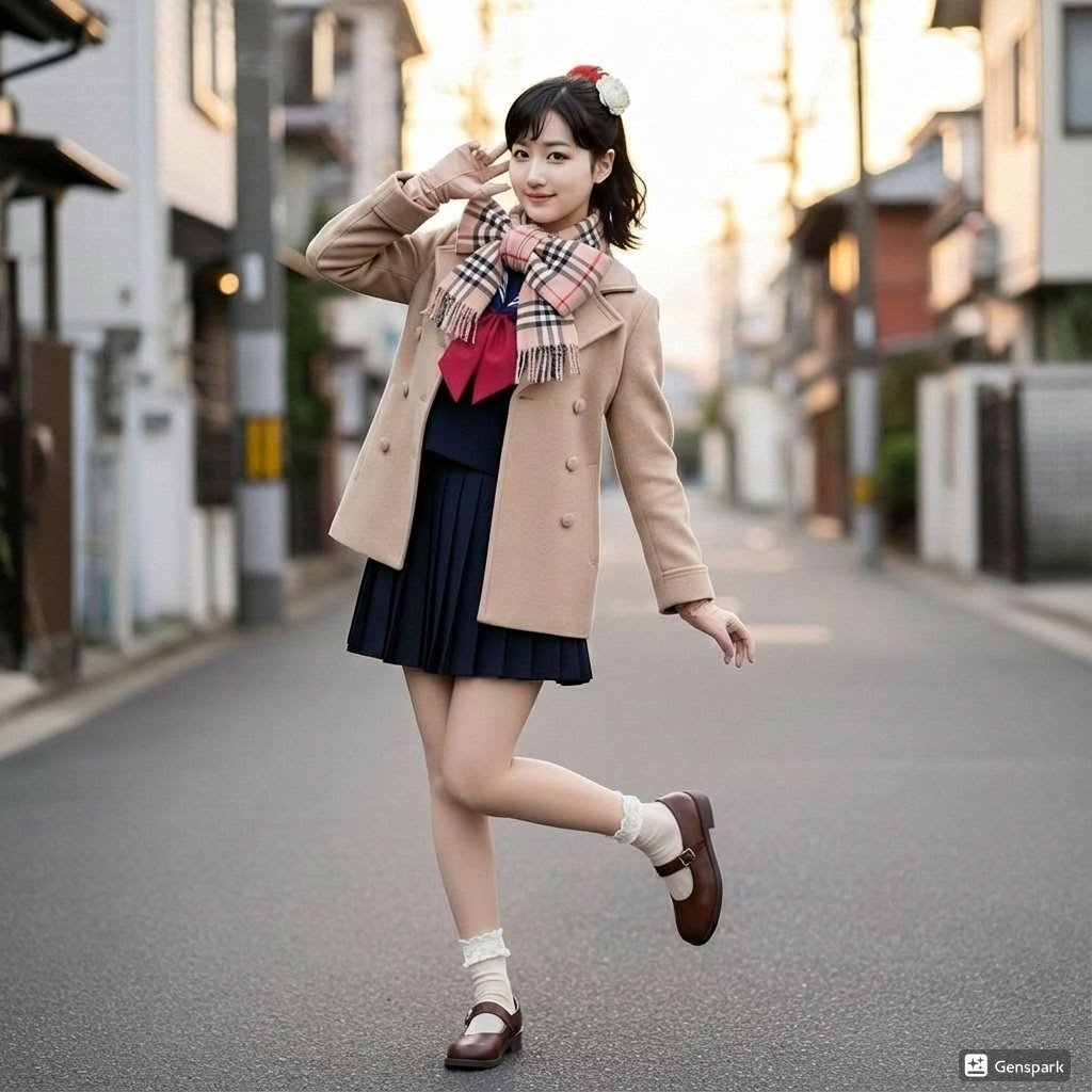 Poyom_f's tweet image. #AIart #Burberry #Bowtiemuffler #AI美女 #セーラー服
お疲れさまでした。セーラー服にコートとバーバリーのマフラーのボウタイ結びとちょっと詰め込み過ぎの歩詠です。ちょっとしつこいかな。