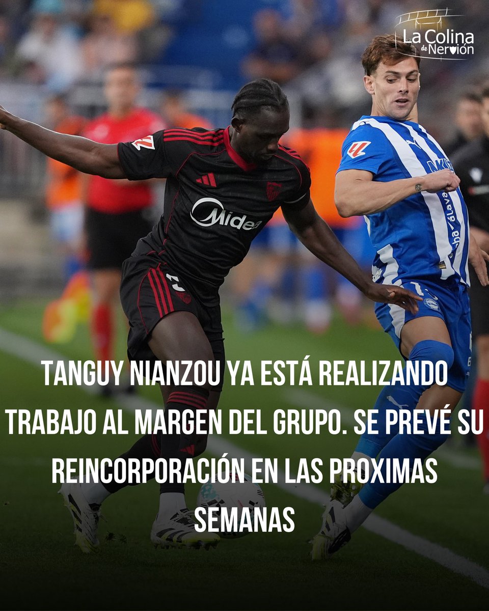 🚨 Novedades en la enfermería del Sevilla FC

⚠️ Tanguy Nianzou continúa ejercitándose en solitario.

🏥 Rubén Vargas y Adnan Januzaj se despiden de lo que queda de 2025 debido a sus lesiones.

#SevillaFC #CompartimosAfición #LaLiga #ElGranDerbi