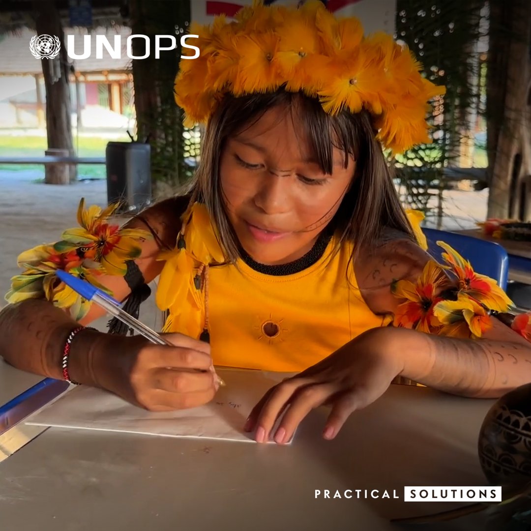 UNOPS's tweet image. “When it rains, the students’ notebooks get wet.”

#Brazil: New schools in Indigenous &amp;amp; Quilombola communities will offer dedicated spaces for learning – keeping students safe from the elements.

bit.ly/4o7kgOl | @fndeoficial | #SDG4