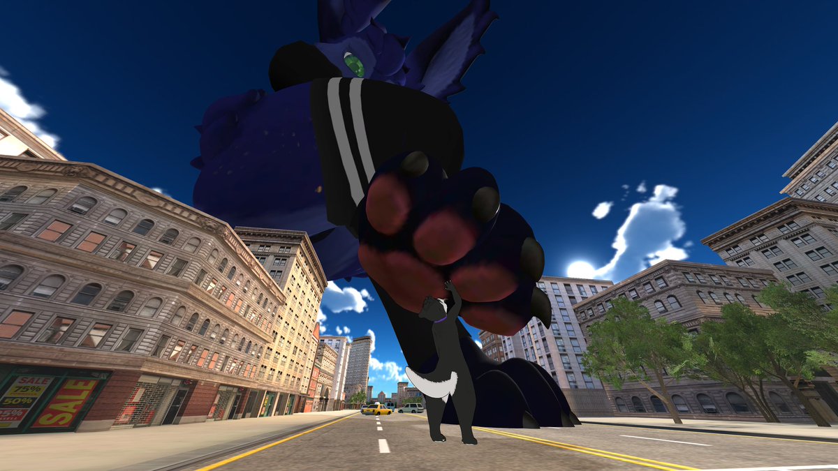 Drottplays's tweet image. Was out and about today and bumped into this huge, adorable hobkin 💜✨️ such a darling. He’s super sweet and chill, so I gave him a few massages 🥰
Wanna follow him and show some love? He&apos;s @lenovo52001 ✨️
#furry #furryfandom #micro #macro #paws #beans #sizedifference #vrchat