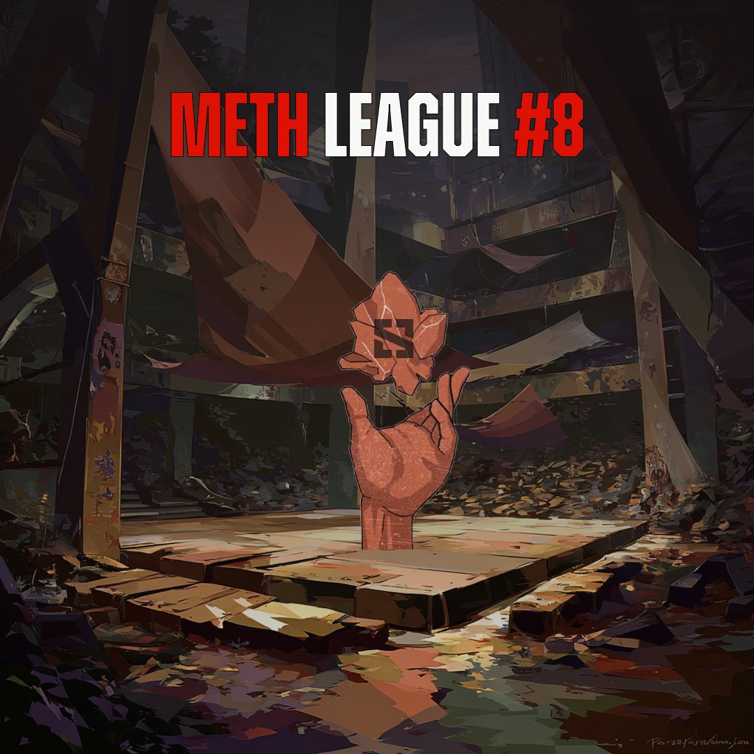 Showdown_TCG's tweet photo. ⏳METH League #8 kicks off in 5 hours.⌛️

Battle for METH points (@MethMegaeth), rewards from @404bunnies and cash prizes.

Jump into the fun on Discord.👇 https://t.co/ewyrgMS5hj