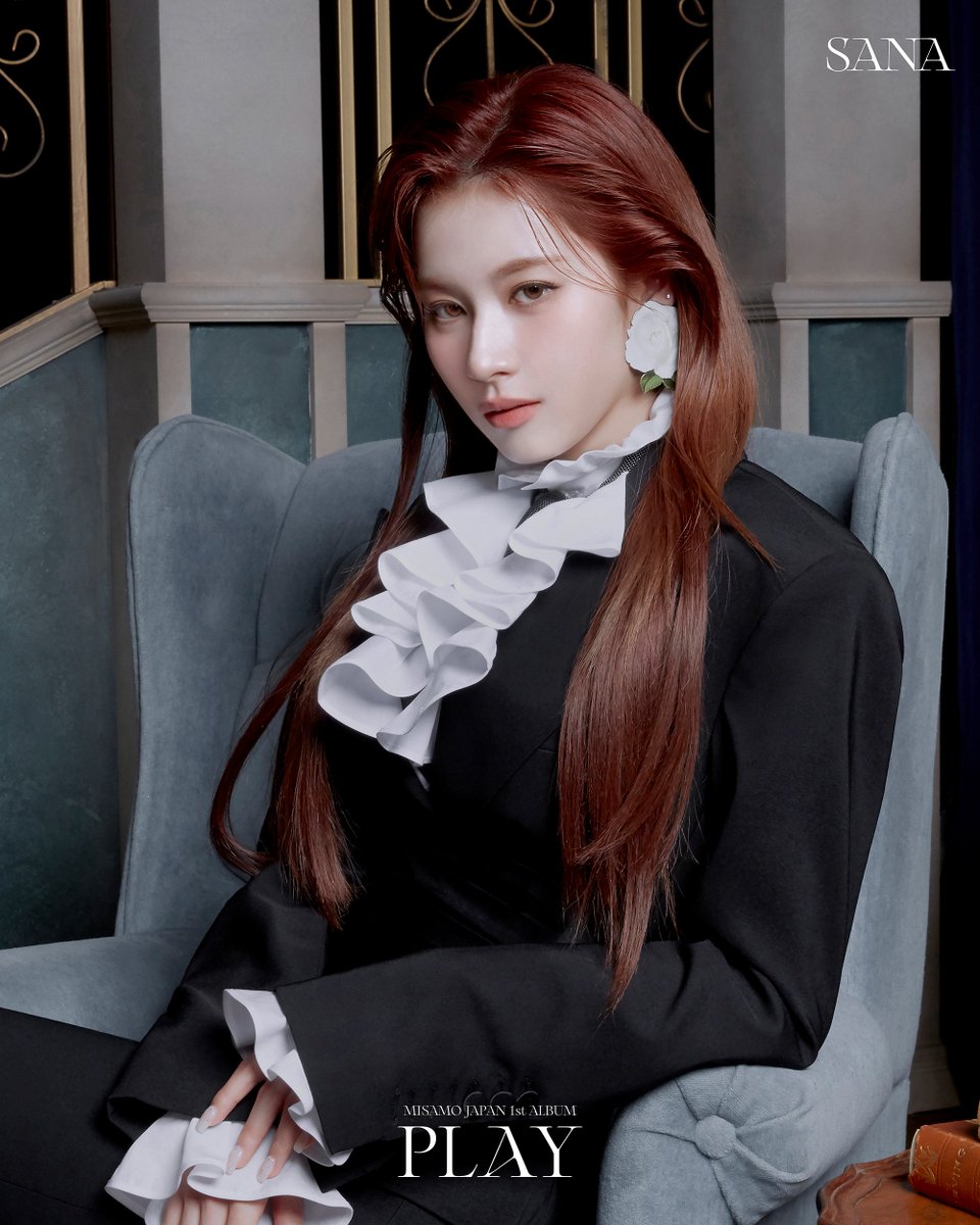 JYPETWICE_JAPAN's tweet image. MISAMO JAPAN 1st ALBUM『PLAY』

✧キャストビジュアル公開✧

*──────*
　     𝐒𝐀𝐍𝐀
*──────*

#MISAMO
#MINA #SANA #MOMO
#PLAY #MISAMO_PLAY